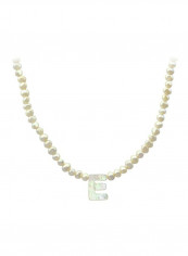 Pearls Strand Letter E Necklace