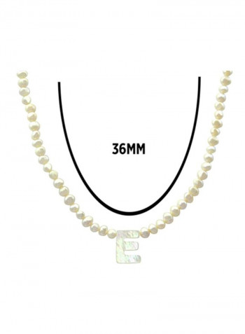 Pearls Strand Letter E Necklace