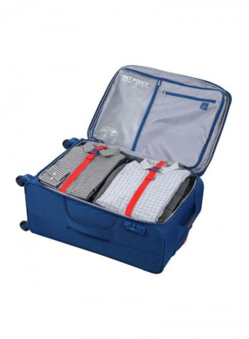 Vanguard 4-Wheel Softside Check-In Luggage Trolley Blue/Red/Grey