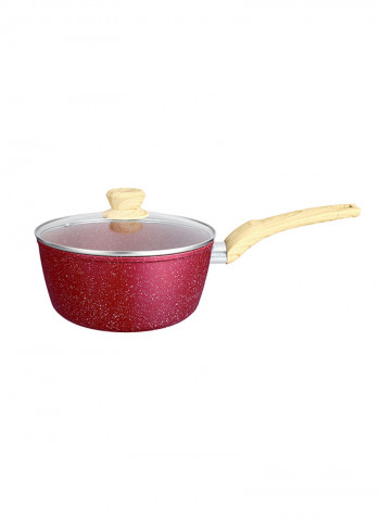 15 Piece Premium Granite Coated Aluminium Cookware Set Red