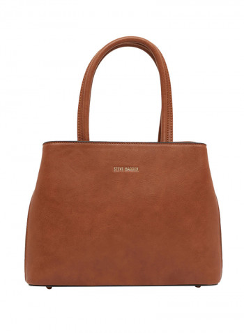 Comfortable Camellia Satchel Handbag Brown