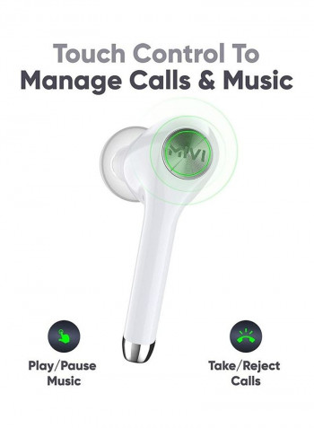 DuoPods M80 True Wireless Bluetooth Earbuds White