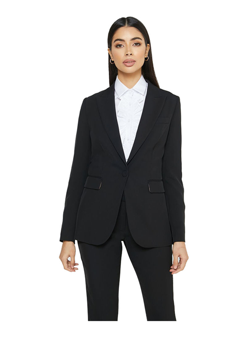 Tailored Long Sleeve Blazer Black
