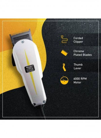 Super Taper Professional Vibrator Clipper White/Black