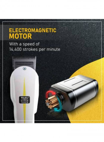 Super Taper Professional Vibrator Clipper White/Black