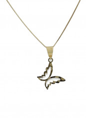 Chain Necklace With Butterfly Pendant