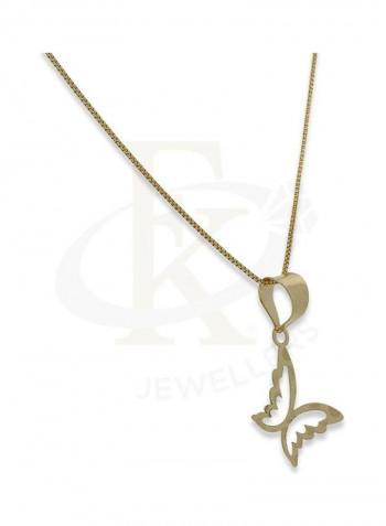 Chain Necklace With Butterfly Pendant