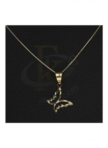Chain Necklace With Butterfly Pendant