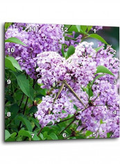 Lilac Bush With Shaded Purple Wall Clock Purple/Green 13x13inch