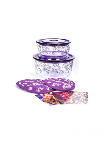 7-Piece Floral Lace All-In-One Bakers Bundle purple