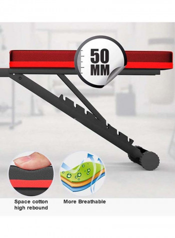 Multifunctional Exercise Bench 99x32x42centimeter