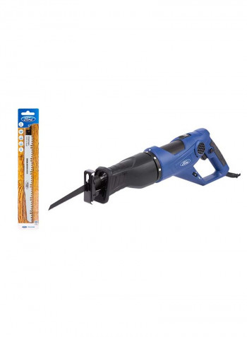 Reciprocating Saw 720 Watt And 2-Piece Recip Saw Blades Blue