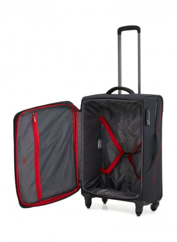 Warren Softside Medium Check in Luggage Trolley Black
