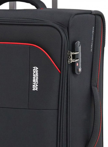 Warren Softside Medium Check in Luggage Trolley Black