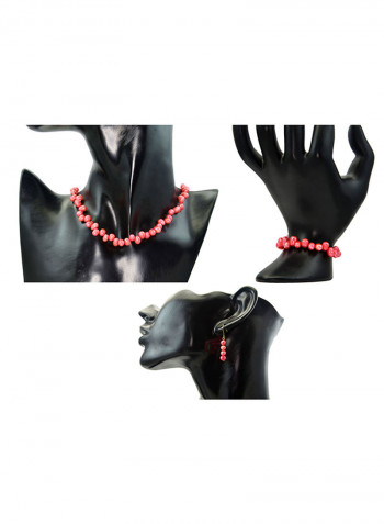 10 Karat Gold With Pearls Jewellery Set