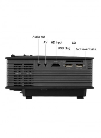 1200 Lumens HD LCD Projector UC46 Black