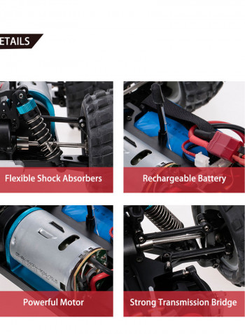 A979-B 2.4G 1/18 Scale 4WD 70KM/H High Speed Electric Full Proportional Big Foot RC Buggy Truck 29.3cm