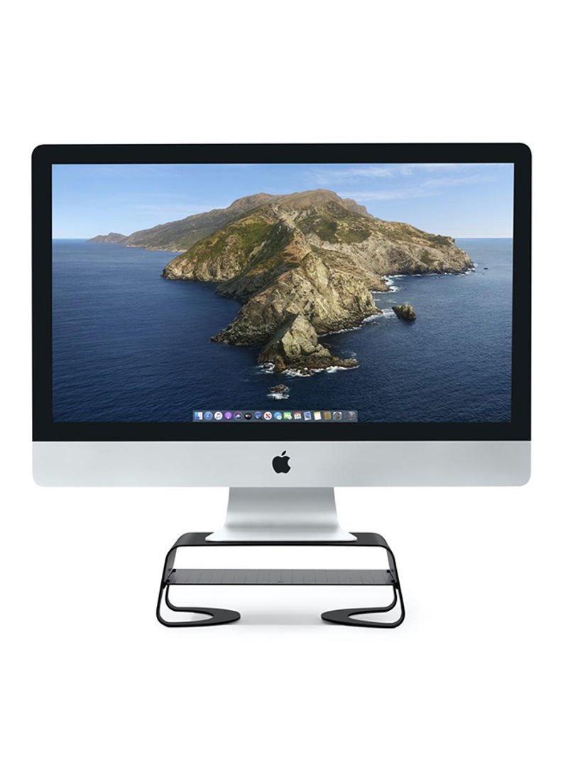 Curve Riser Monitor Stand for Apple iMac, iMac Pro & Display Monitors 10 inch Black