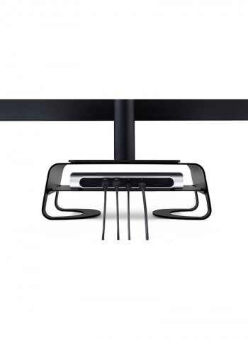 Curve Riser Monitor Stand for Apple iMac, iMac Pro & Display Monitors 10 inch أسود