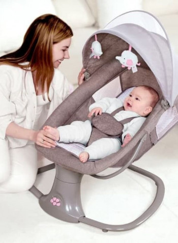 3 In 1 Deluxe Multi-Functional Baby Bassinet With Integrated Mosquito Net