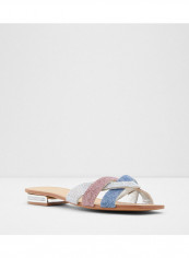 Coredith Sequin Patterned Straps Sandals Pink/Blue/Silver