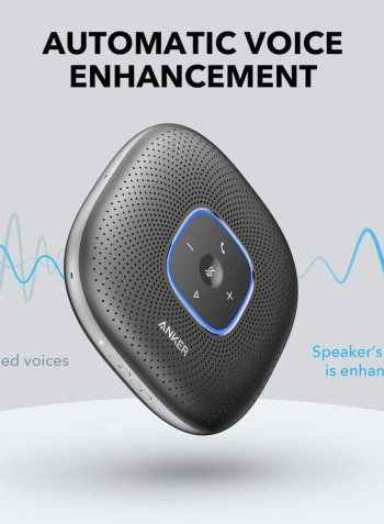 PowerConf Bluetooth Conference Speakerphone With 6 Microphones And USB-C 4.9x4.9x1.1inch Black