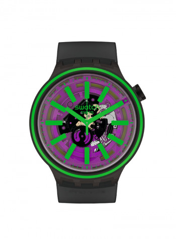 Pink Taste Black  Silicon Strap Watch