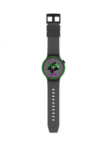 Pink Taste Black  Silicon Strap Watch
