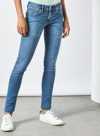 Mid Rise Skinny Fit Jeans Light Blue