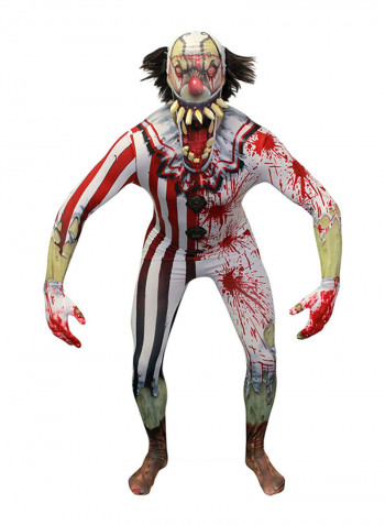 Zombie Clown Jaw Dropper Costume M