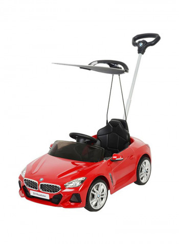 Ride-On Push Car With Handle And Canopy 95.5x94.8cm