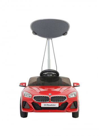 Ride-On Push Car With Handle And Canopy 95.5x94.8cm