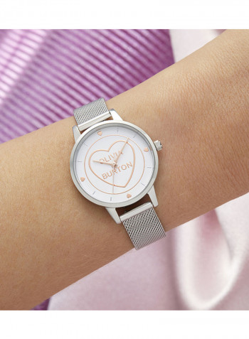 Women's Candy Shop White & Heart Dial Watch