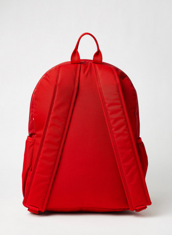 Kids Heart Print Backpack Red