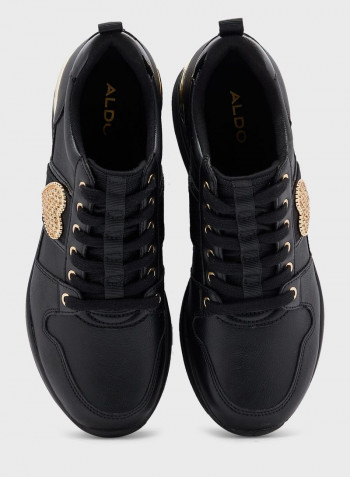 Lace-Up High Top Sneakers Black