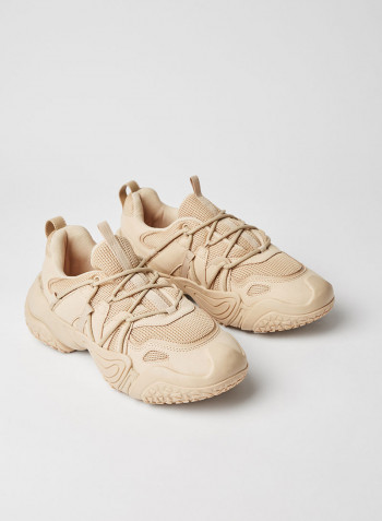 Actor1 Lace Up Low Top Sneaker Sand