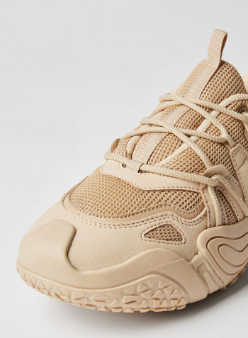 Actor1 Lace Up Low Top Sneaker Sand