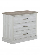 Angelic 3-Drawer Dresser Beige 90 x 75 x 45centimeter