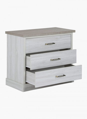Angelic 3-Drawer Dresser Beige 90 x 75 x 45centimeter