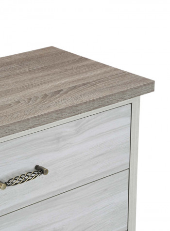 Angelic 3-Drawer Dresser Beige 90 x 75 x 45centimeter