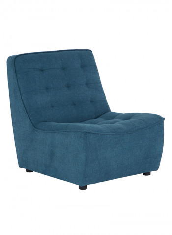 Burton Tufted Armless Chair Blue