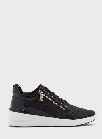 Lace-Up High Top Sneakers Black