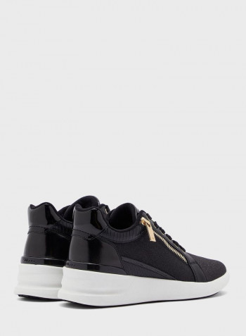 Lace-Up High Top Sneakers Black