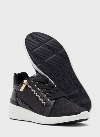 Lace-Up High Top Sneakers Black