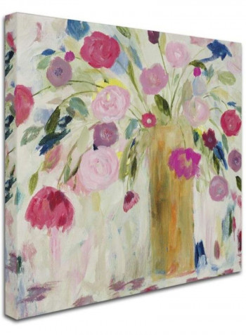 Friendship Blooms Canvas Wall Art Multicolour 18 x 18inch