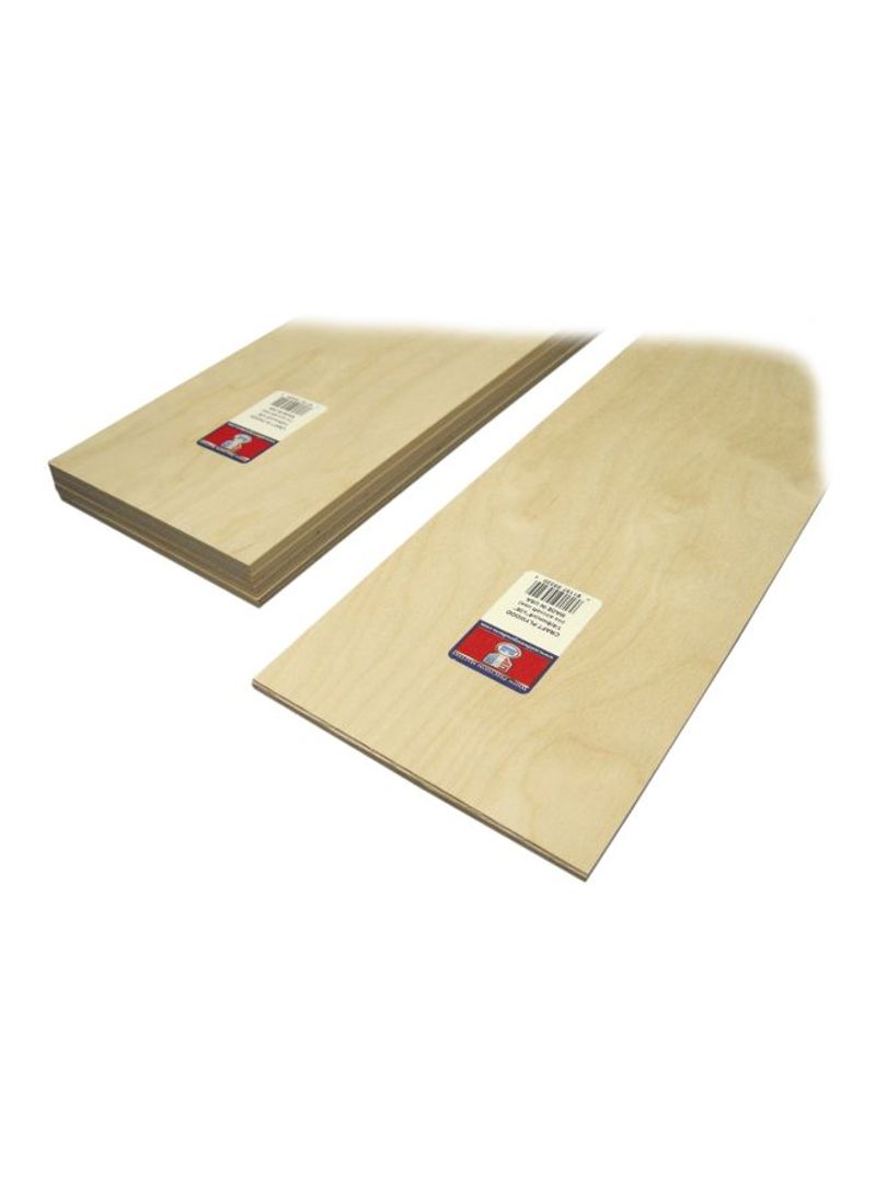 5-Piece Plywood Slat Set Beige
