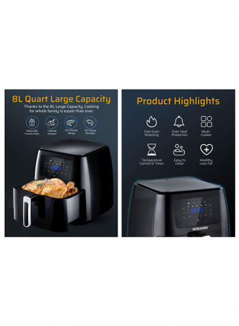 Digital Air Fryer 1700W 8Ltr 8 l 0 W SAF-800 Black