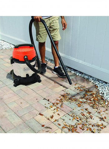 Drum Vacuum Cleaner Stainless Steel With Wet And Dry Function 1600W WDBDS20-B5 Orange/Black