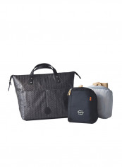 Saunton Baby Diaper Backpack - Charcoal Herringbone