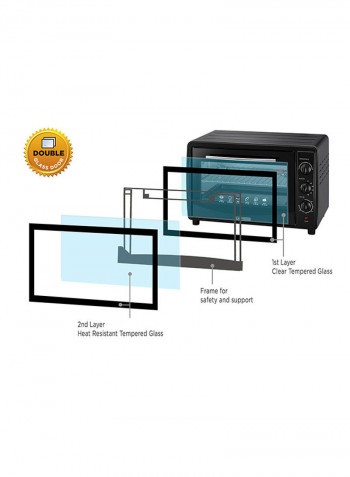Toaster Oven With Double Glass And Rotisserie TRO45RDG-B5 Black